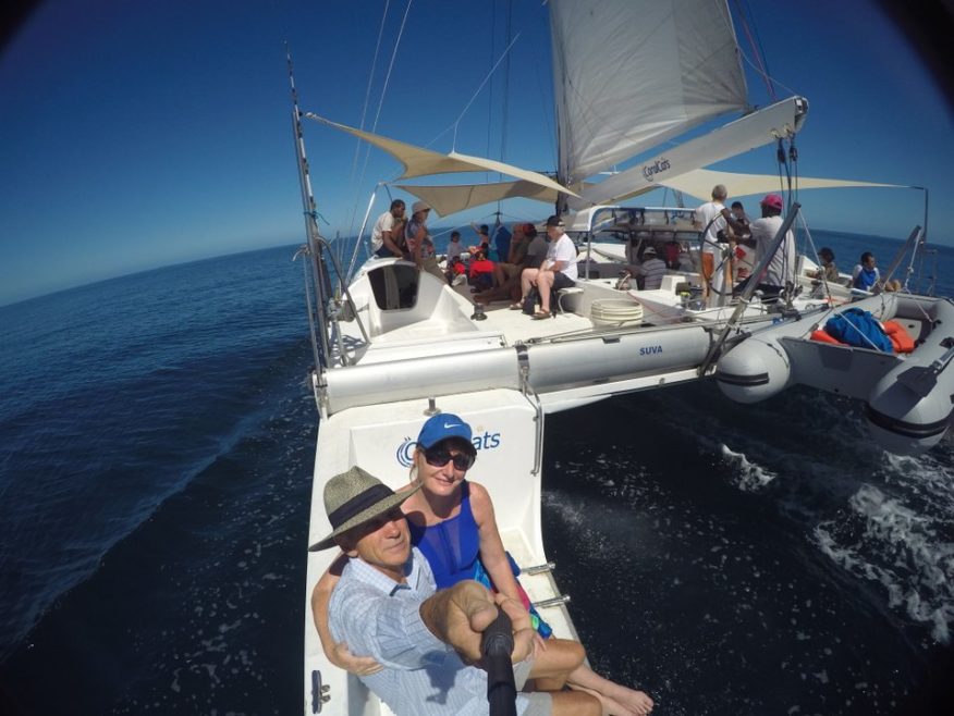 Coral Cats Full Day Sailing Trip with snorkelling at the sand bar & lunch at Musket Cove Resort